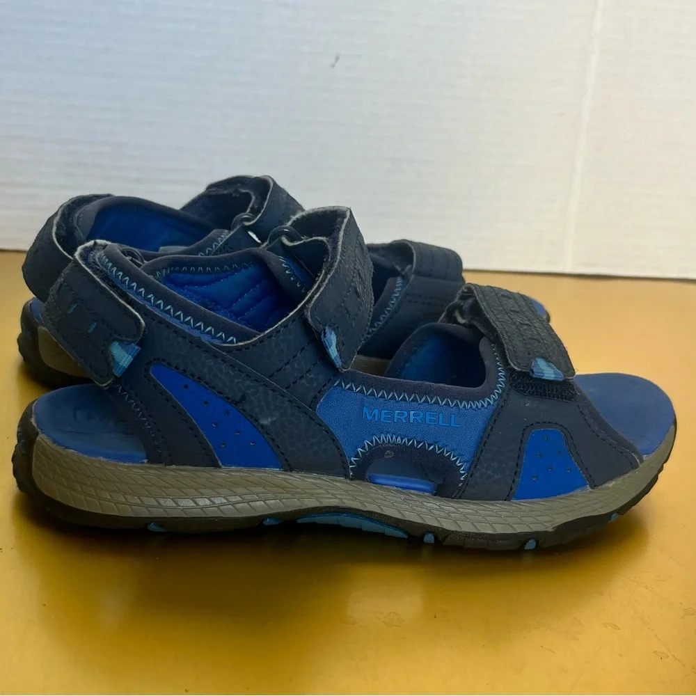 MERRELL BOYS PANTHER NAVY BLUE 2.0 SANDALS SIZE EU 35 US 4M